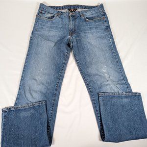 Lucky Brand Vintage straight regular 32 distressed 5 pocket mens jeans